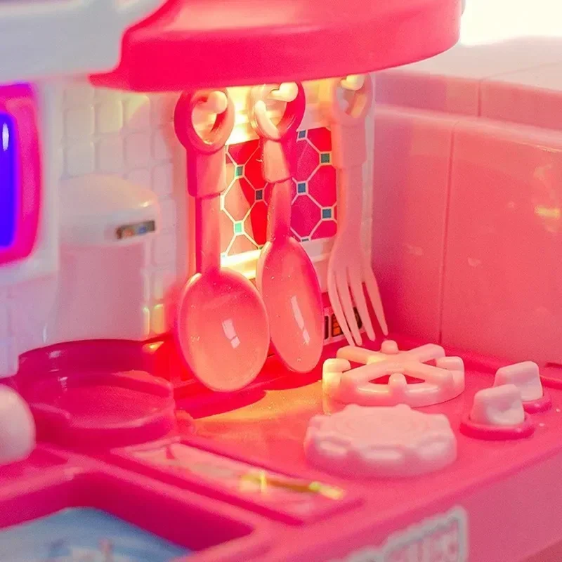 Ensemble de jouets de cuisine pour enfants, maison de jeu, jouets de cuisine, musique et lumière, semblant de bébé, nouveau, 2020