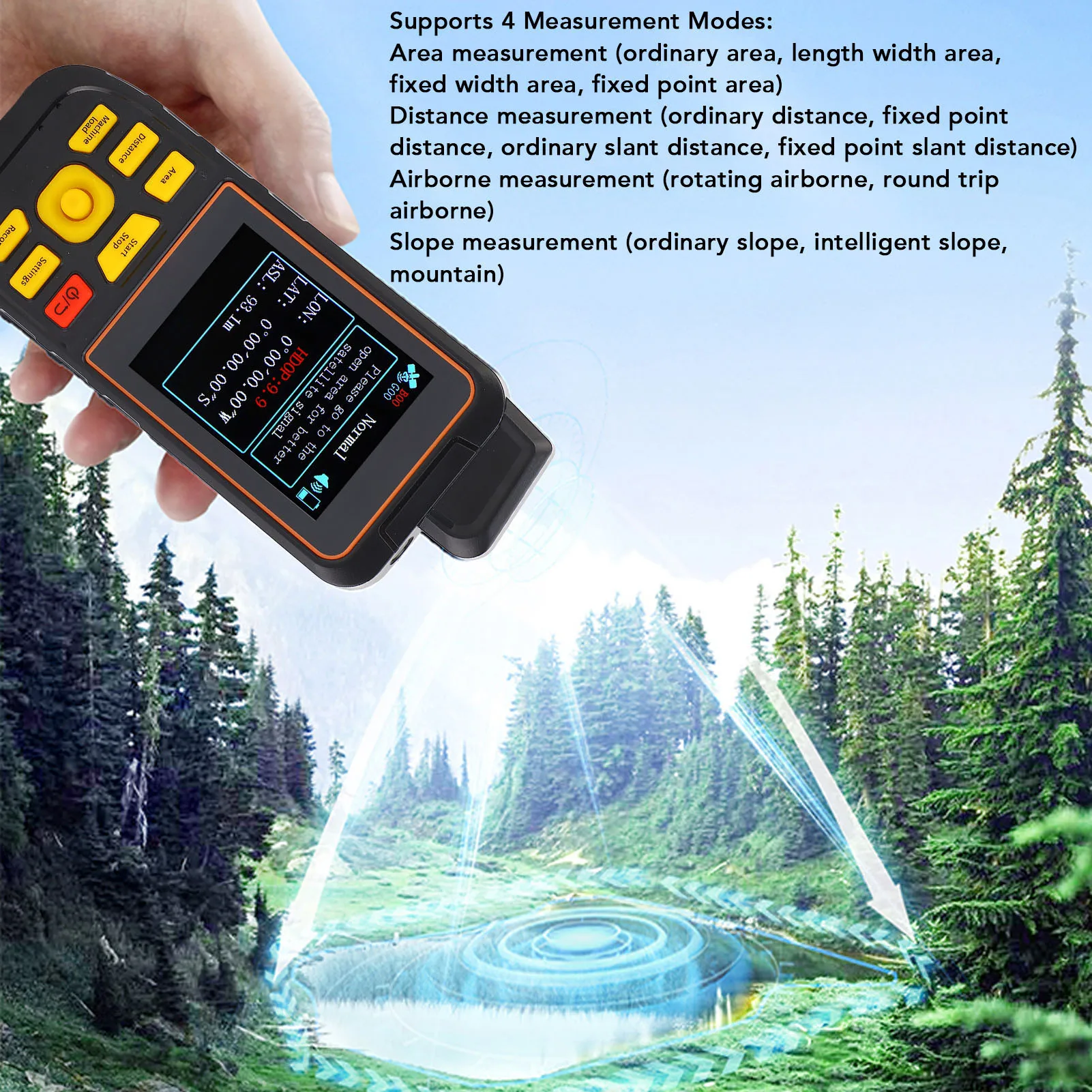 GPS Land Survey Equipment 2.8 Inch Screen GNSS Receiver Chip Handheld Land Area Meter for Farmland Mountain Land Area Meter