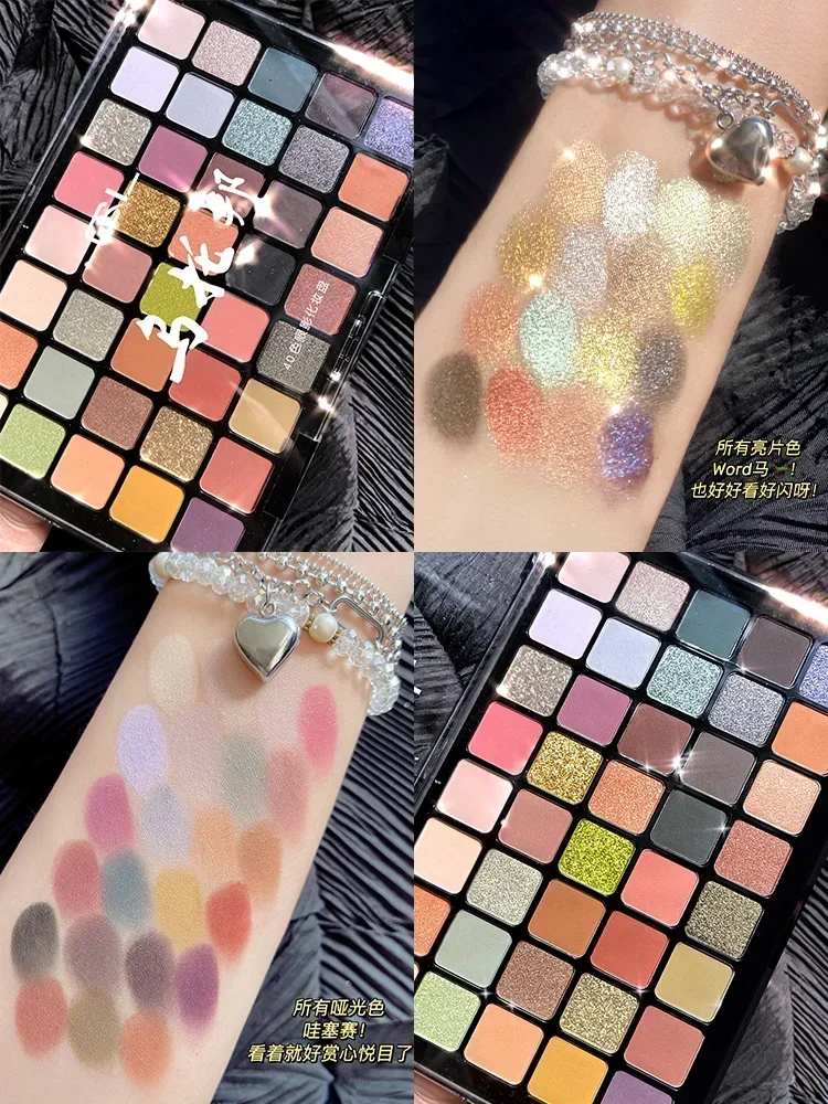 Original WUTUOBANG 40 cores paleta de sombra perolado brilho shimmer longa duração à prova d'água olho sha