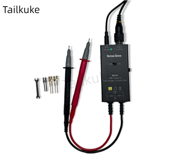 Active Probe High Voltage Isolation Differential Probe 100MHz Bandwidth 50:1 and 500:1 High Voltage 1300V/1.3KV