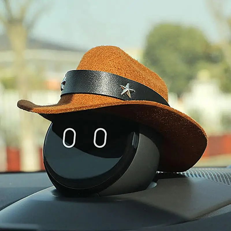 Robot Decoratie Hoed Cool Hoed Robot Kostuum Accessoire Creatieve Robot Decoratie Prachtige Cowboy Hoed Voor Auto Home Display