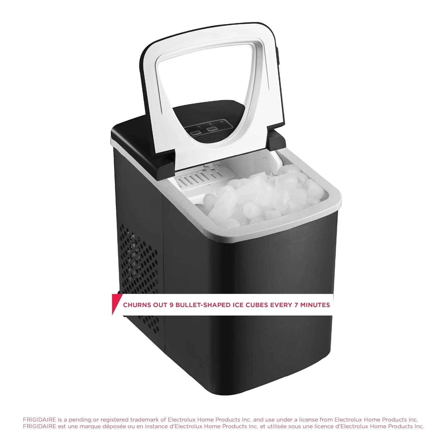 

26 Lbs per Day Portable Compact Maker, Ice Making Machine, Black Stainless, Medium