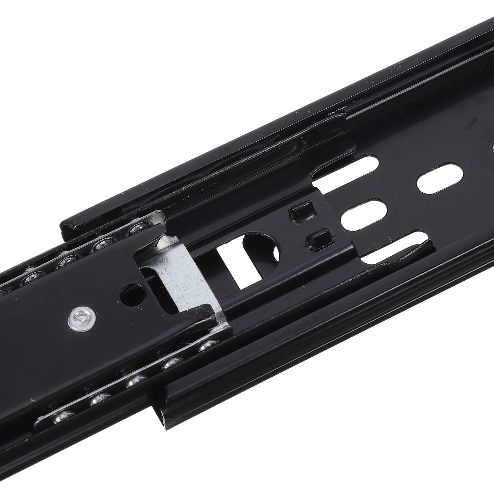 2Pcs Full Extension Bottom Mount Drawer Slides 4 Inch 3 Section Ball Bearing Telescopic Cabinet Rails Track for Kitchen Dresser