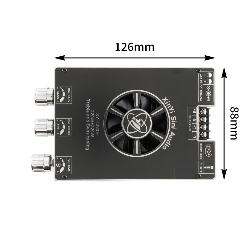 Original XY-T220H 220W 2 Audiophile Bluetooth Audio Power Amplifier Board Module High And Bass Adjustment TPA3251