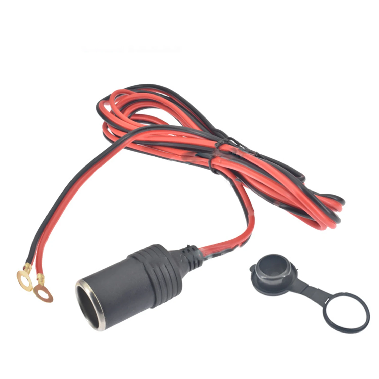 

Car Lighter 12V Female Plug Extension Socket with Ring Terminal Fused 10A, 16AWG/2C Cable, 9.8FT Length, PVC&Brass Material,