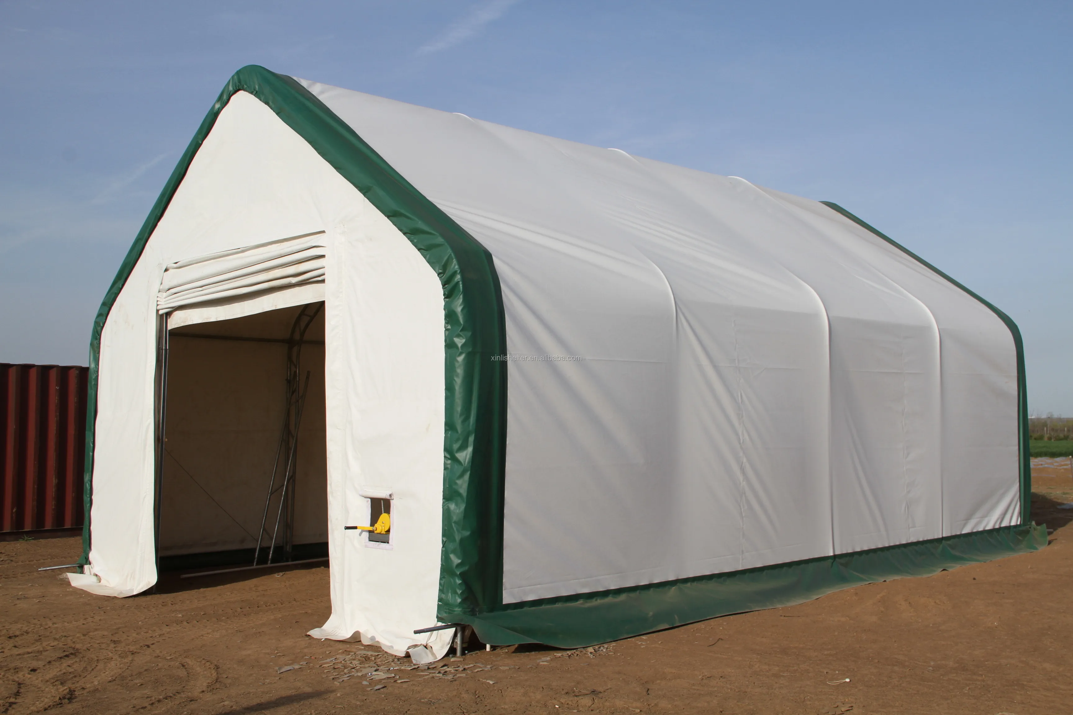 Durable Dome Roof 408020R Warehouse Storage Tent Shelter for Large Industrial Equipment and Farm Goods Storage