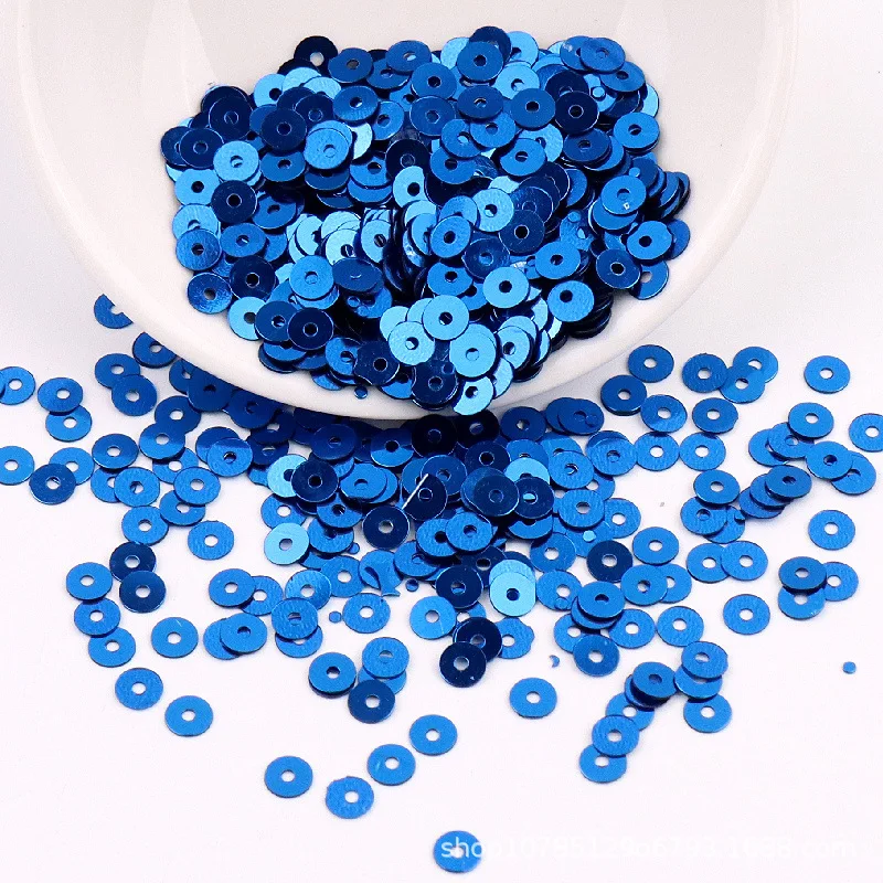 1000pcs/5g 4mm Silver Film Sequins Flat Round PVC Loose Sequin Paillettes for Needlework Jewelry Making DIY Crafts Sewing
