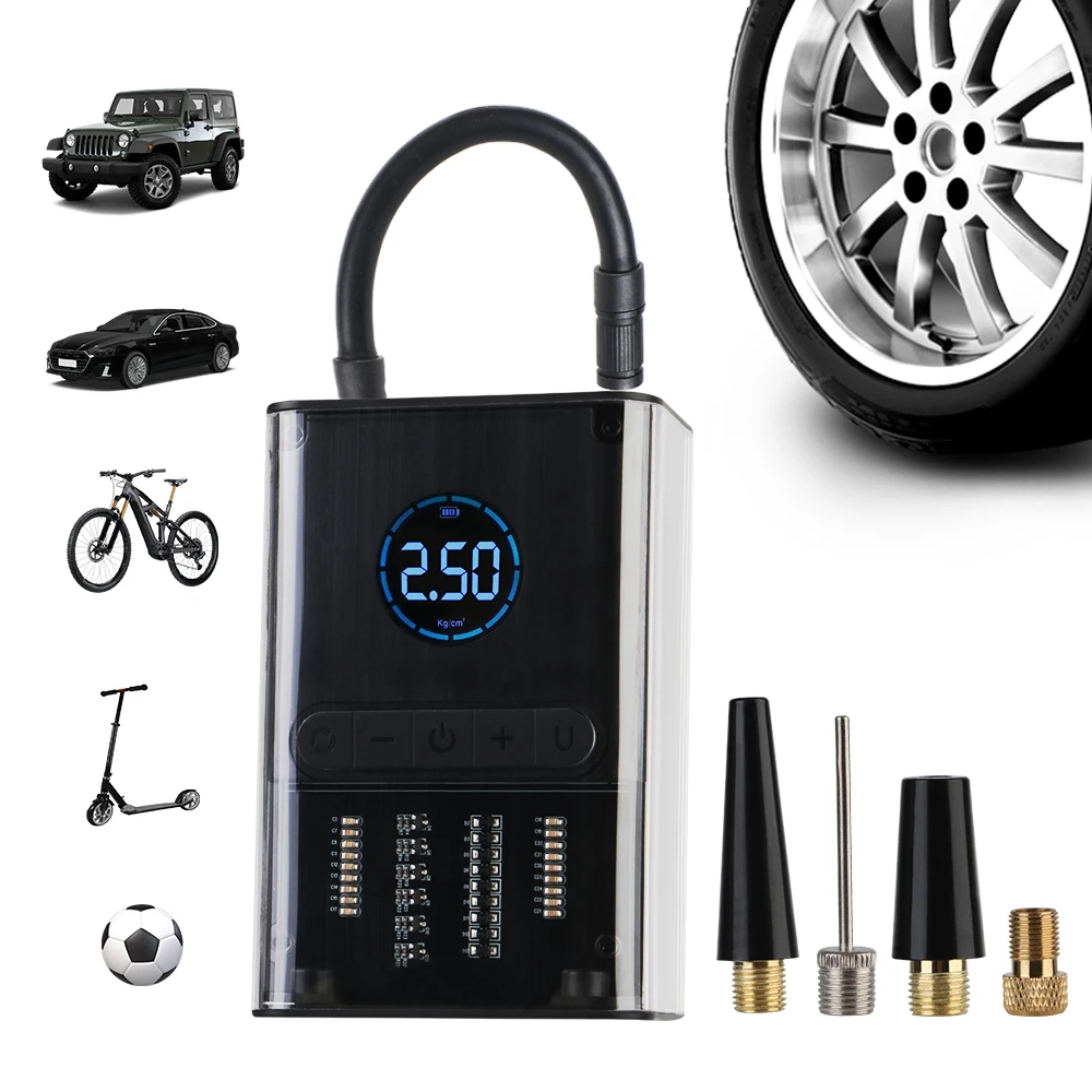 Car Air Compressor Electric Portable Car Air Pump Tire Gases Machines Wireless Intelligent Digital Display Tire Inflator Pump