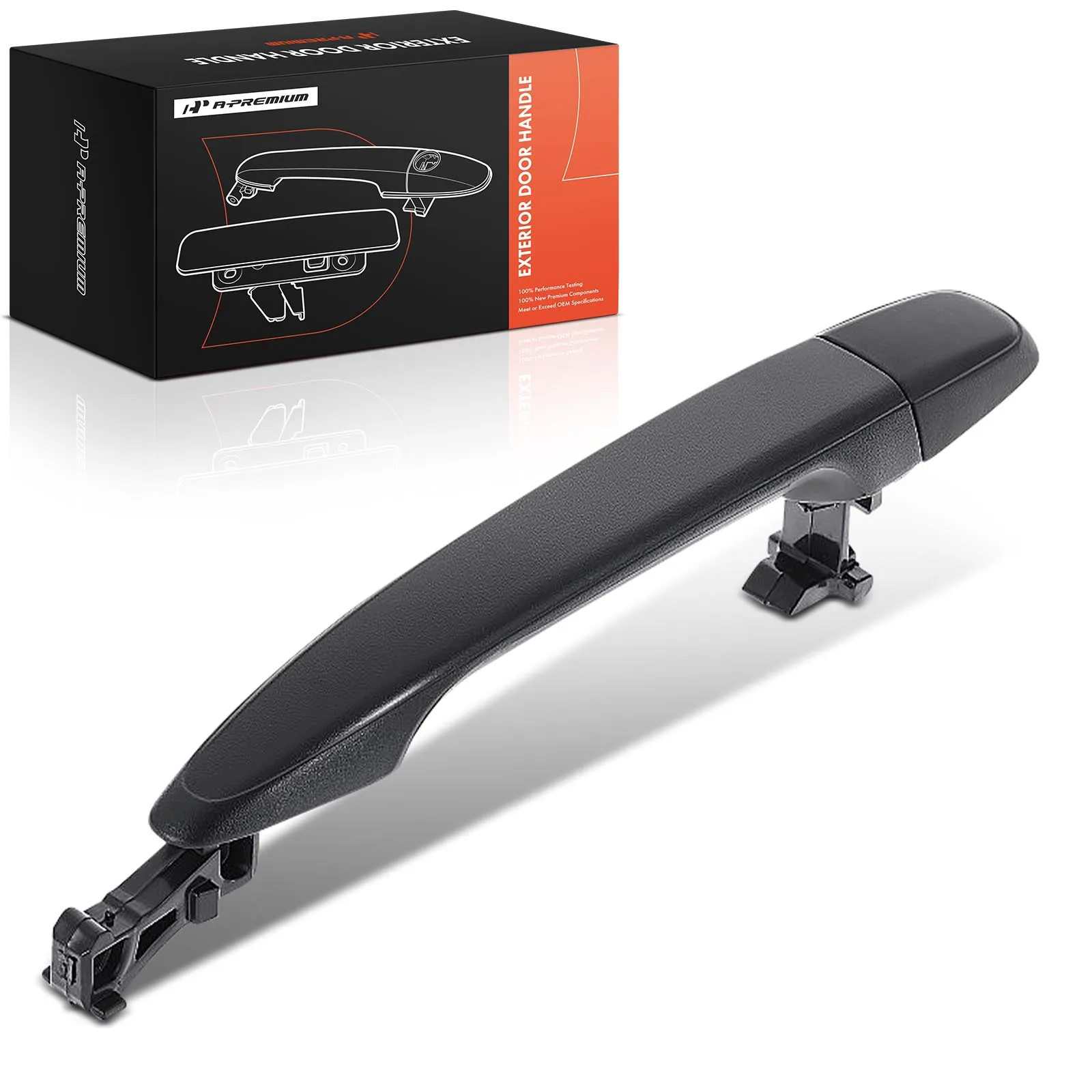 A-Premium Rear Driver or Passenger Side Black Exterior Door Handle for Toyota Camry 07-11 Tacoma 05-12 Highlander 08-13 4Runner