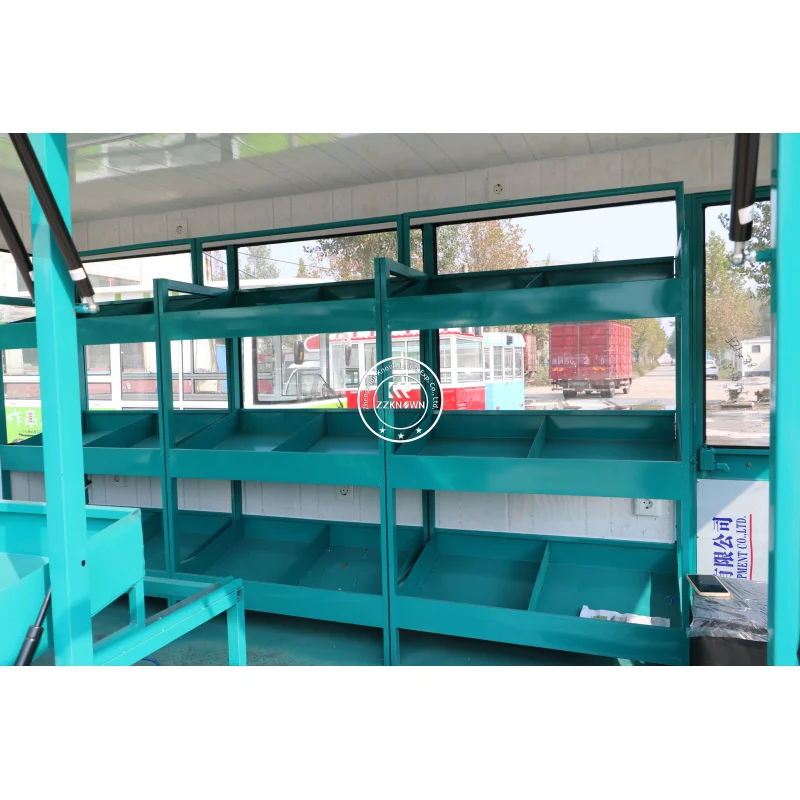custom.Multifunctional 4-Wheel Commercial Food Truck Galvanized Steel Construction Customizable Capacity Outdoor