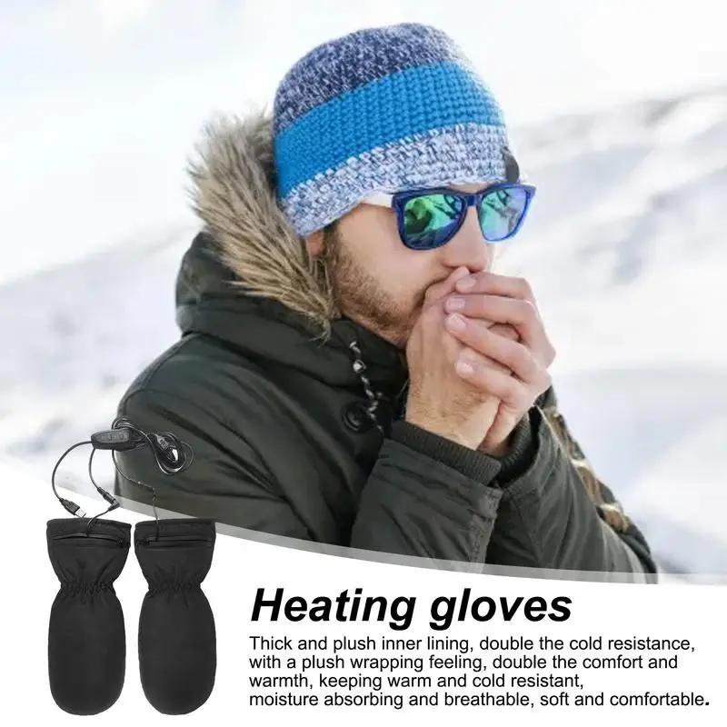 Heating Gloves Men Women Rechargeable Electric Heating Gloves Comfortable Heating Work Gloves Cold Weather Thermal Gloves For