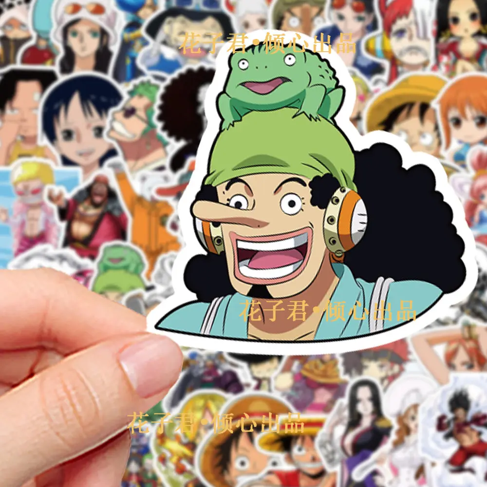 50 قطعة أنيمي الكلاسيكية قطعة واحدة ملصقات Q نسخة لوفي زورو مقاوم للماء الشارات جراب هاتف حقيبة الكمبيوتر المحمول ملصق لعبة طفل