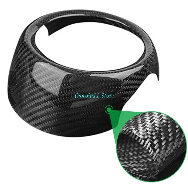 Y1UB Inner Door Handle Bezel Decors for F56 F57, Carbon Fiber Pull Trim