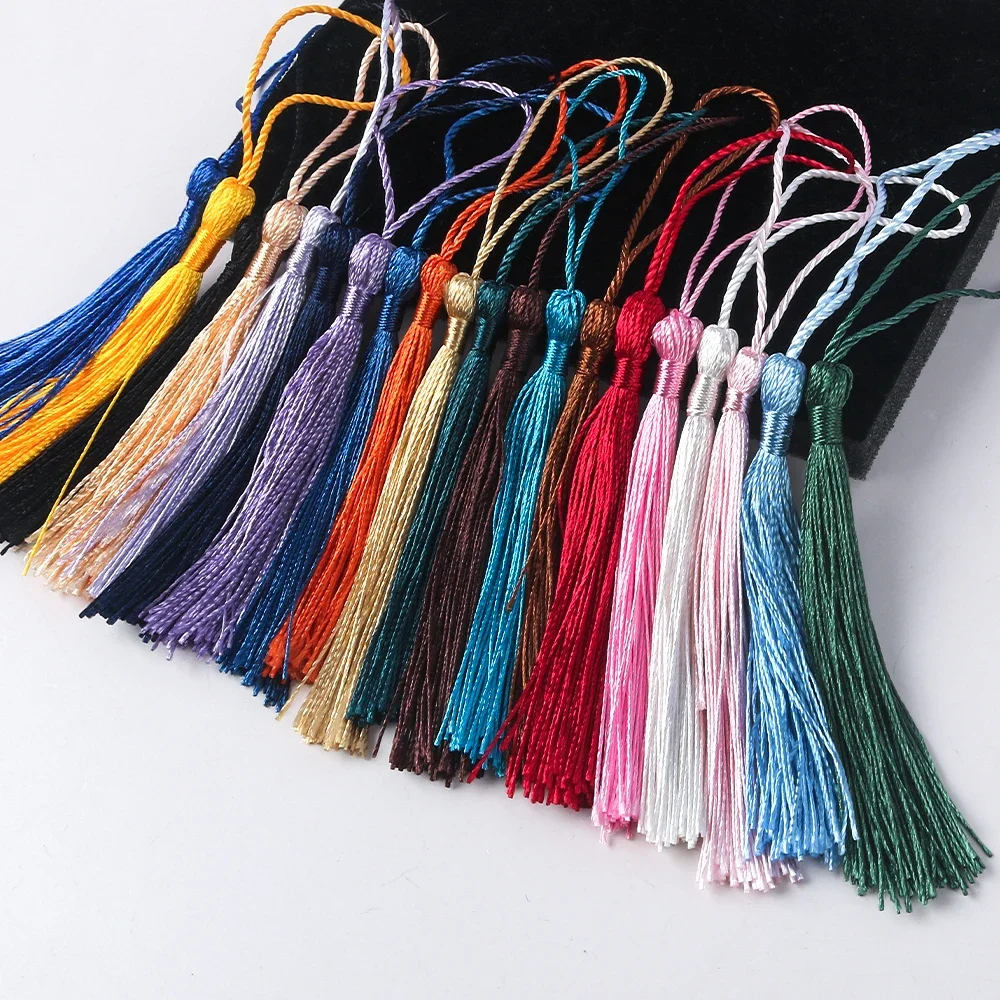 Bookmark Tassels Fringe Brush Silky Handmade Soft Craft Mini Tassels with Loops for DIY Crafts Jewelry Making Accessories