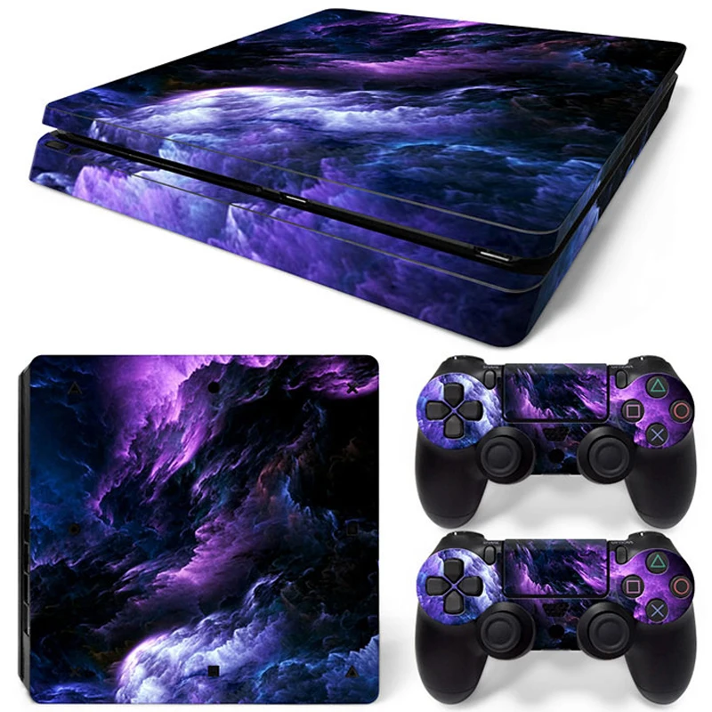 ملصق فينيل واقٍ نحيف لجهاز PS4 لملحقات ألعاب PS4 النحيفة غطاء ملصق لوحدة تحكم PS4 النحيفة