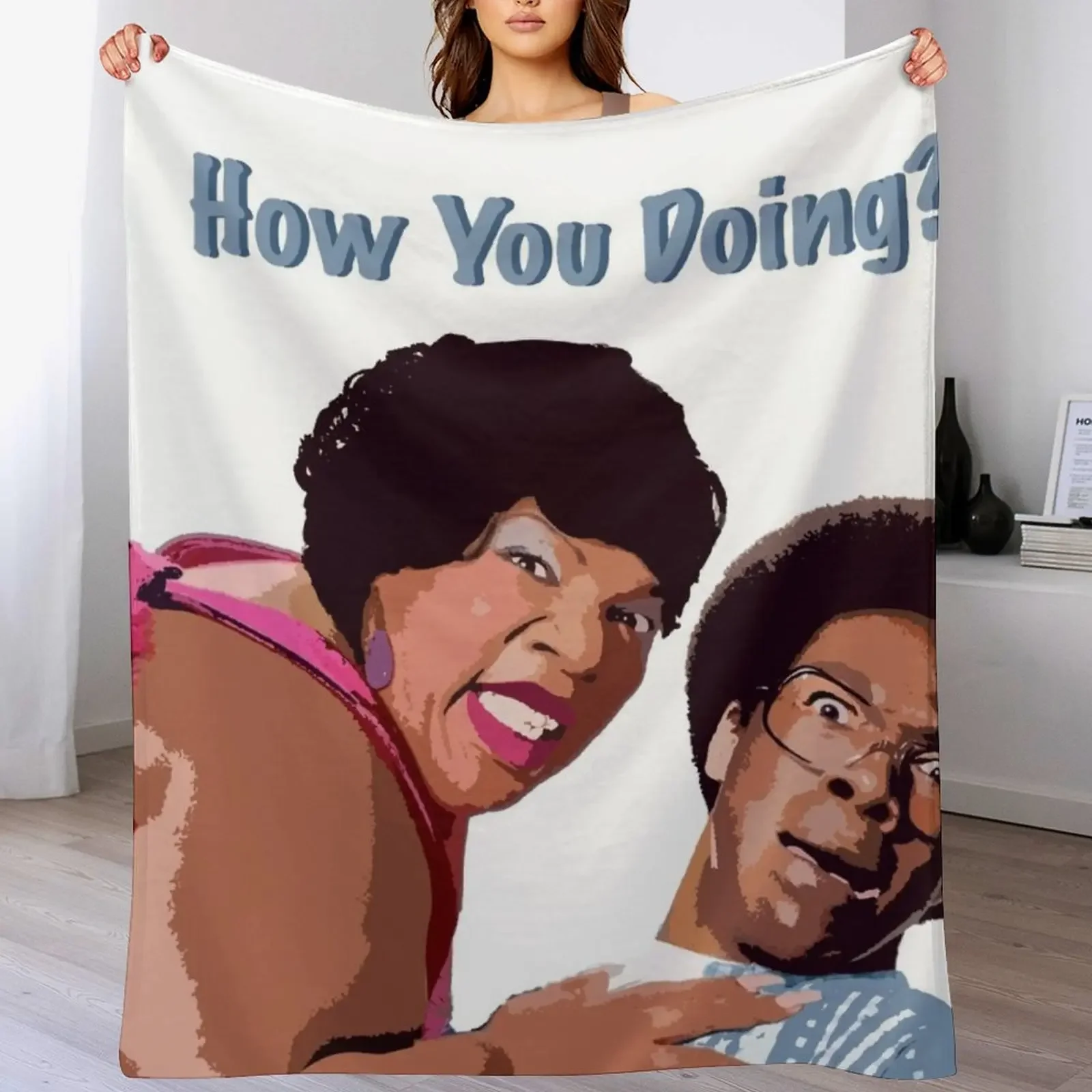 Norbit - HOW YOU DOING Throw Blanket valentine gift ideas Sofa Throw Custom Bed linens Blankets