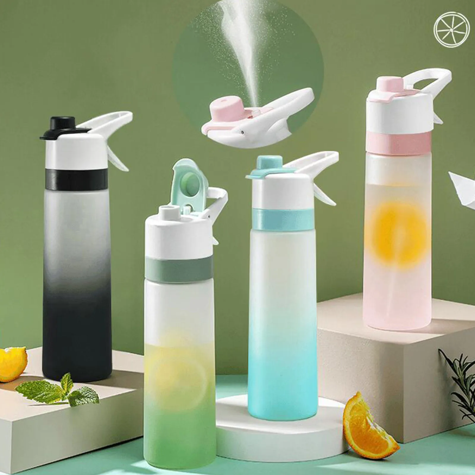 Misting Water Bottle 2in1 Mist With No Leak Drinkware Riding Climbing Mist Kettle Outdoor Sport Moisturizing Spray Water Bottle