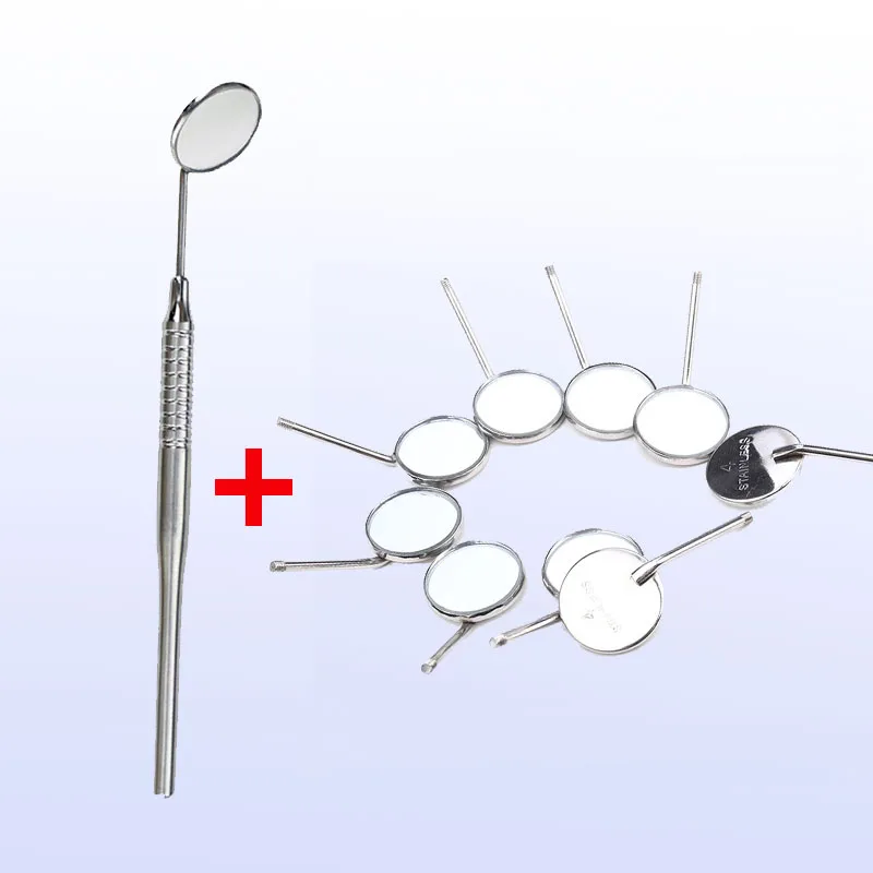 10 sztuk dentystyczne lusterko do ust z lustrzanym uchwytem reflektor sprzęt dentystyczny dentystyczny lusterko do ust zestaw narzędzi do