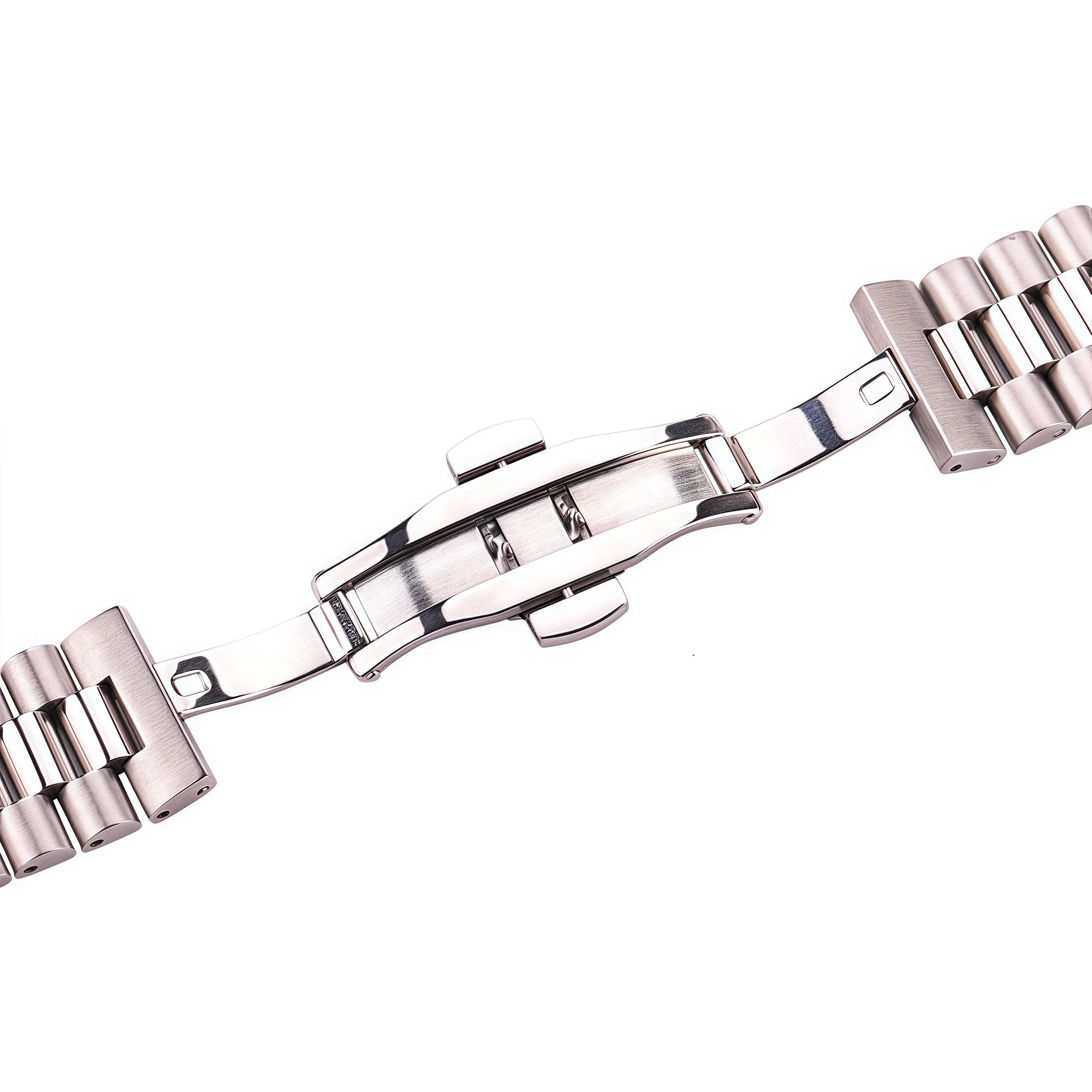 Stainless Steel Watchbands Bracelet Women Men Silver Solid Metal Watch Strap 16mm 18mm 20mm 21mm 22mm Accessories
