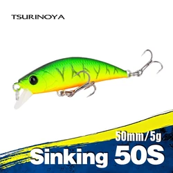 TSURINOYA 50mm 5g Sinking Minnow Fishing Lure INTRUDER 50S TROUT Artificial Jerkbait Hard Bait Pike Wobbler Stream Crankbait
