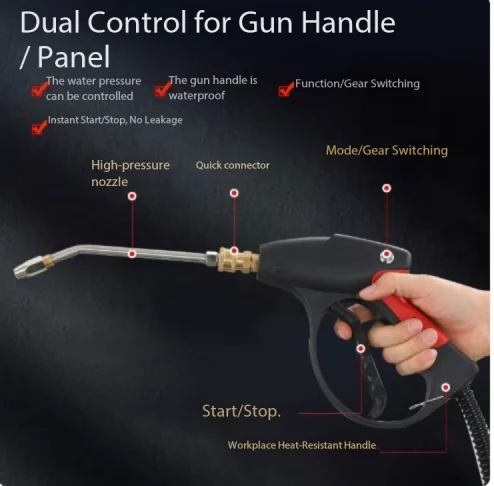 Carry Box Heavy Duty High Pressure Steam Cleaning Machine Variable Frequency Steam Washer Complete Gun Hose Kit Multi-Function
