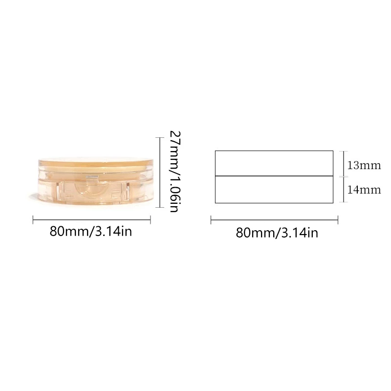 15g Transparent Empty Air Cushion Puff Box Portable Cosmetic Makeup Case Container With Powder Mirror For BB Cream Foundation