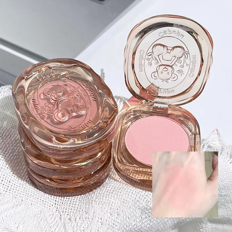 Bear Blush Matte Mist Face Non-Fly Powder White Brightening Blush Trim Solid Base Blush Tray