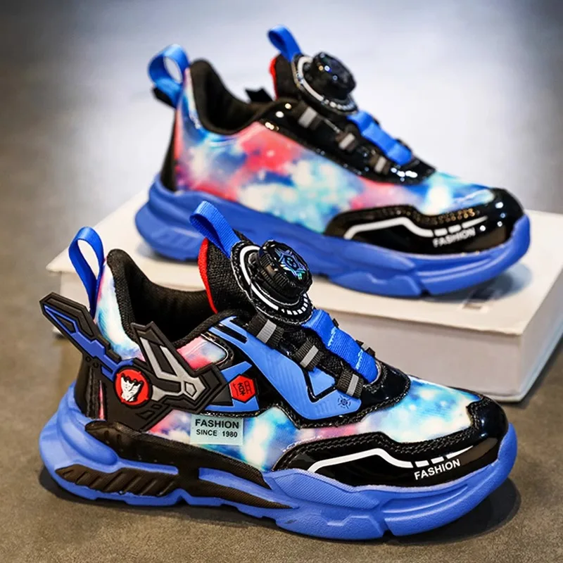 2025 New Spring Boys Sneakers Red Snake Year Running Shoes Lightweight Breathable Kids Sports Shoes for Teen Boys