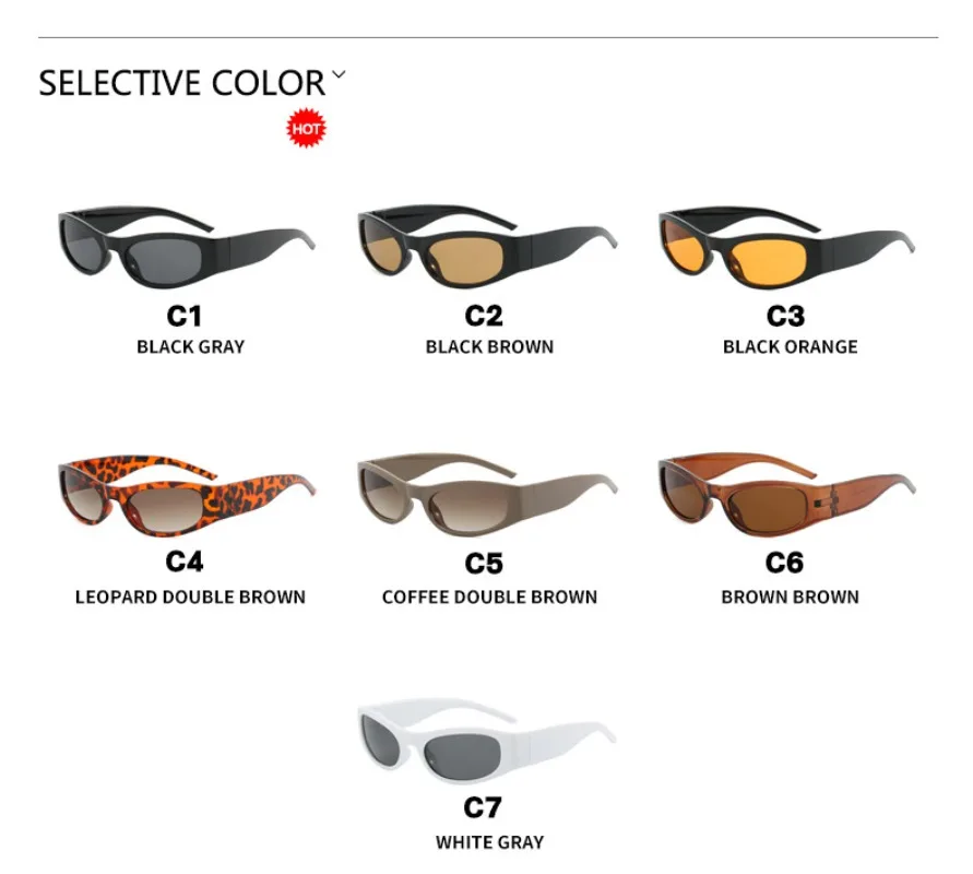 Small Frame Y2K Sunglasses New Hot Girl Style Personalized Punk Sun Glasses Futuristic Eyewear For Women Man view 6
