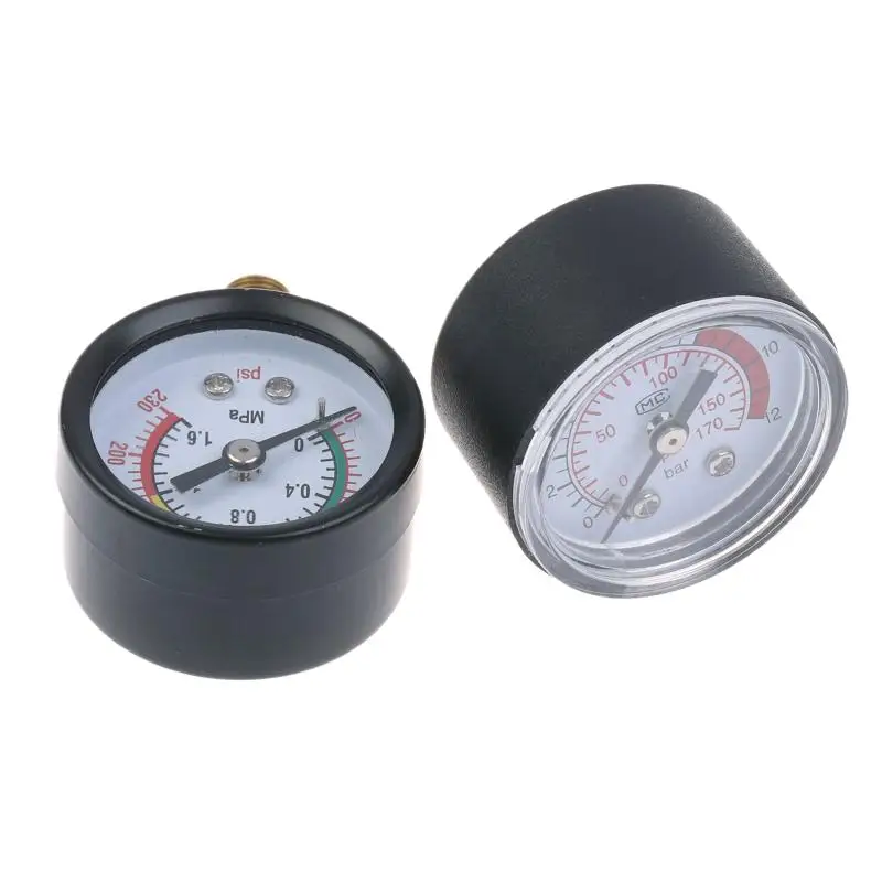 Pressure Gauge Air Compressor Pneumatic Hydraulic Fluid 0-12Bar / 0-170PSI Easy To Read Dial Measuring Instrument view 4