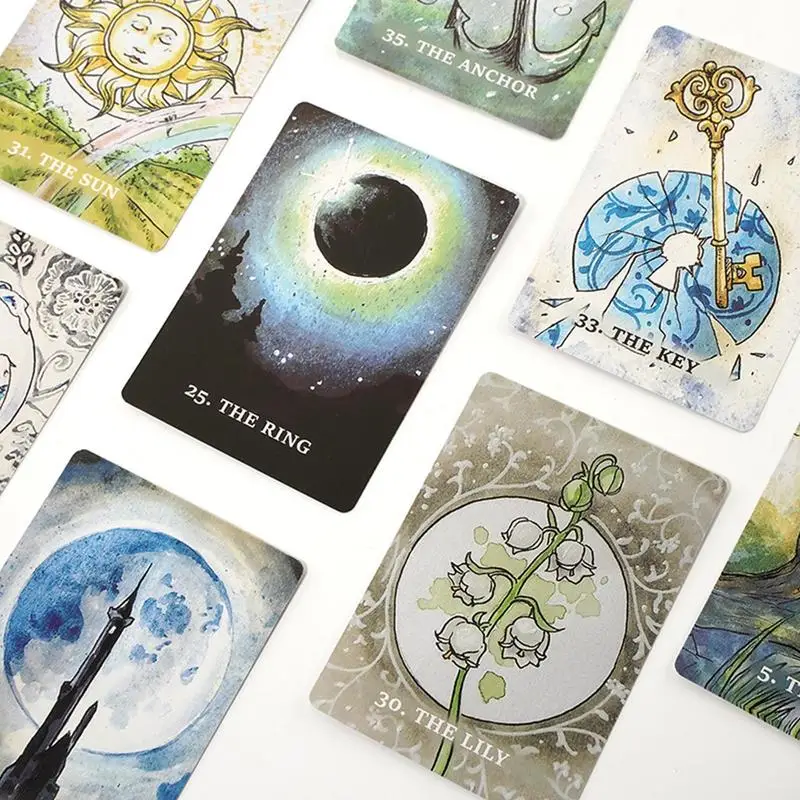 Karty Tarota Oracles Talia Papierowa Talia Oracle Lenormand Oracle Karty Tarota Gra Planszowa Na Imprezę Rodzinną Zabawa Gry