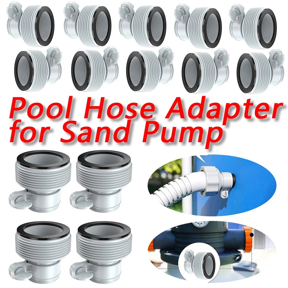 10-1PC 1.25 inch to 1.5 inch Type B Hose Adapter Conversion for Intex Hose Pump Parts Above Ground Swimming Pools Accessories