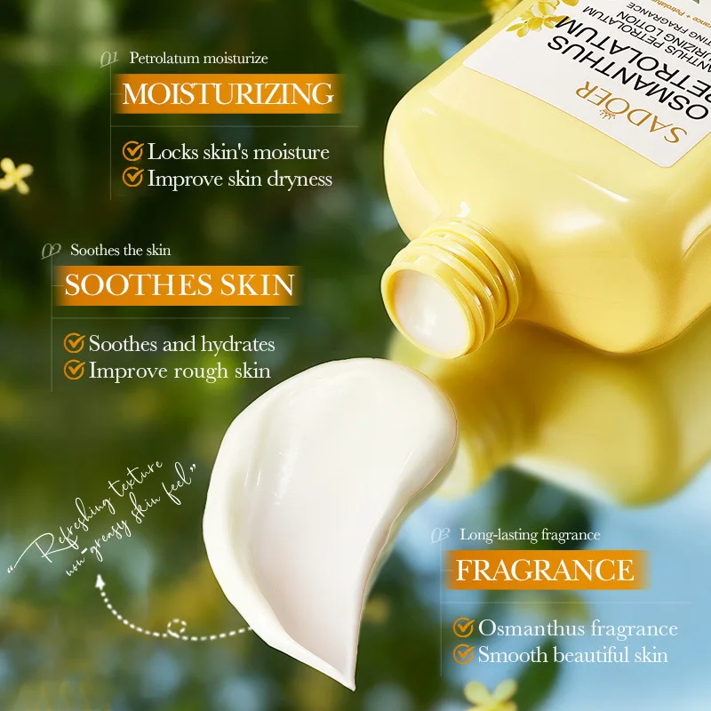 Osmanthus-Scented Vaseline Moisturizing Lotion: Leaves Skin Smooth And Refined, Improving Dullness. Scent Of Osmanthus.