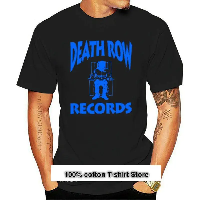 Camiseta de manga corta para adultos, camisa de manga corta con estampado de Death Row Records, color azul, diferentes colores