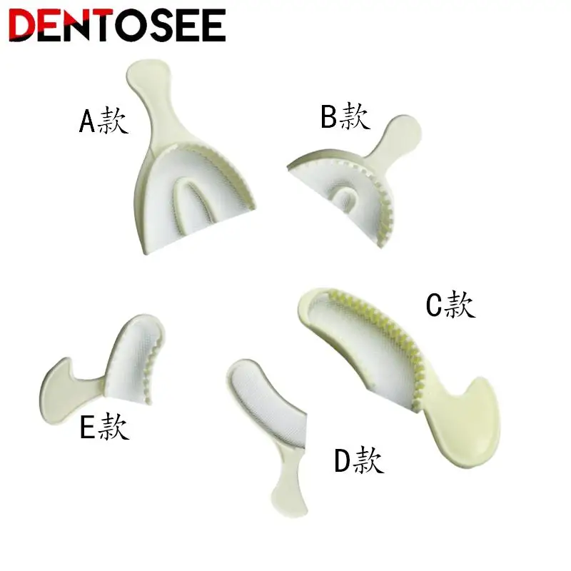 10Pcs/pack Dental Impression Trays with Mesh Tray Plastic Holder Trays Upper and Lower Dentist Tools Dentistry Lab Material