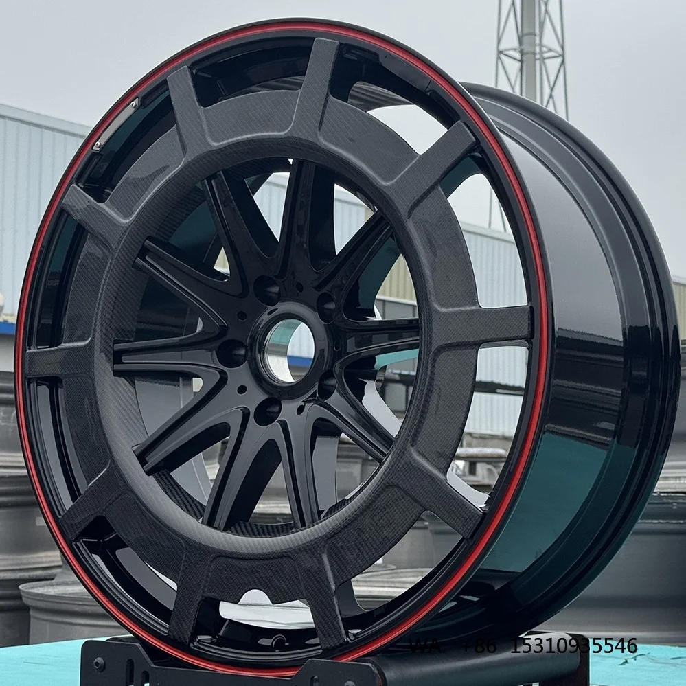 

19 20 21 22 23 24 Inch Forged Racing Car Wheels Custom 6061-T6 Alloy Car Wheels with Carbon Fiber Ring for Babos