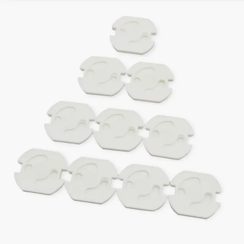 EU Baby Socket Covers (10-Pack) - Childproof Electrical Outlet Protectors, Shockproof Plug Guards