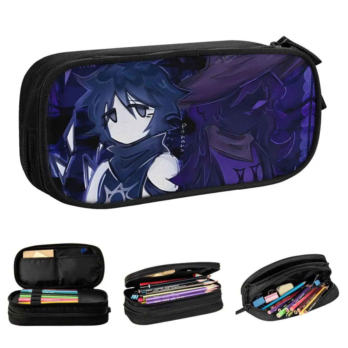 Azuretime Anime Pencil Cases Azure Two Time Forsaken Pen Box Bags Student Large Storage Office Gifts Pencilcases