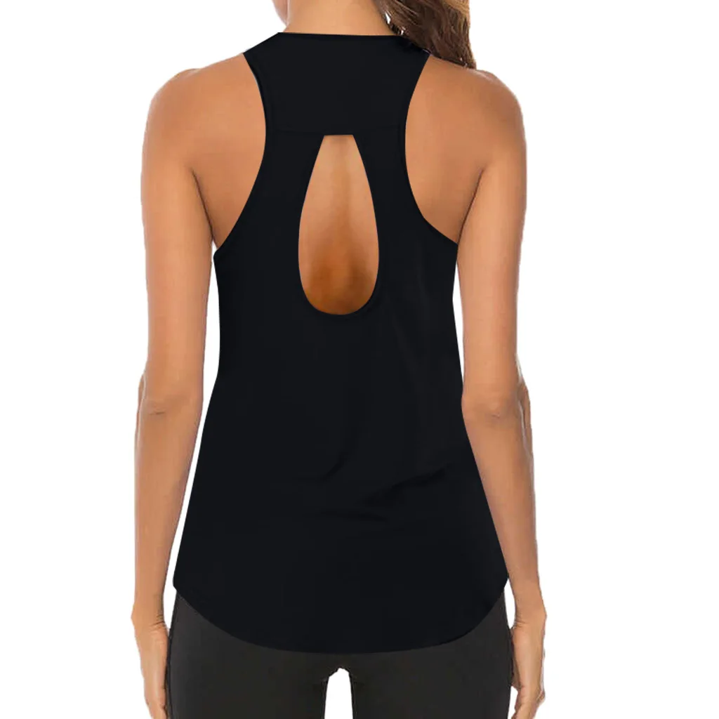 Camisetas de Yoga para mujer, chaleco deportivo fino suelto, camiseta transpirable sin mangas para gimnasio, Fitness, correr, camisetas sin mangas