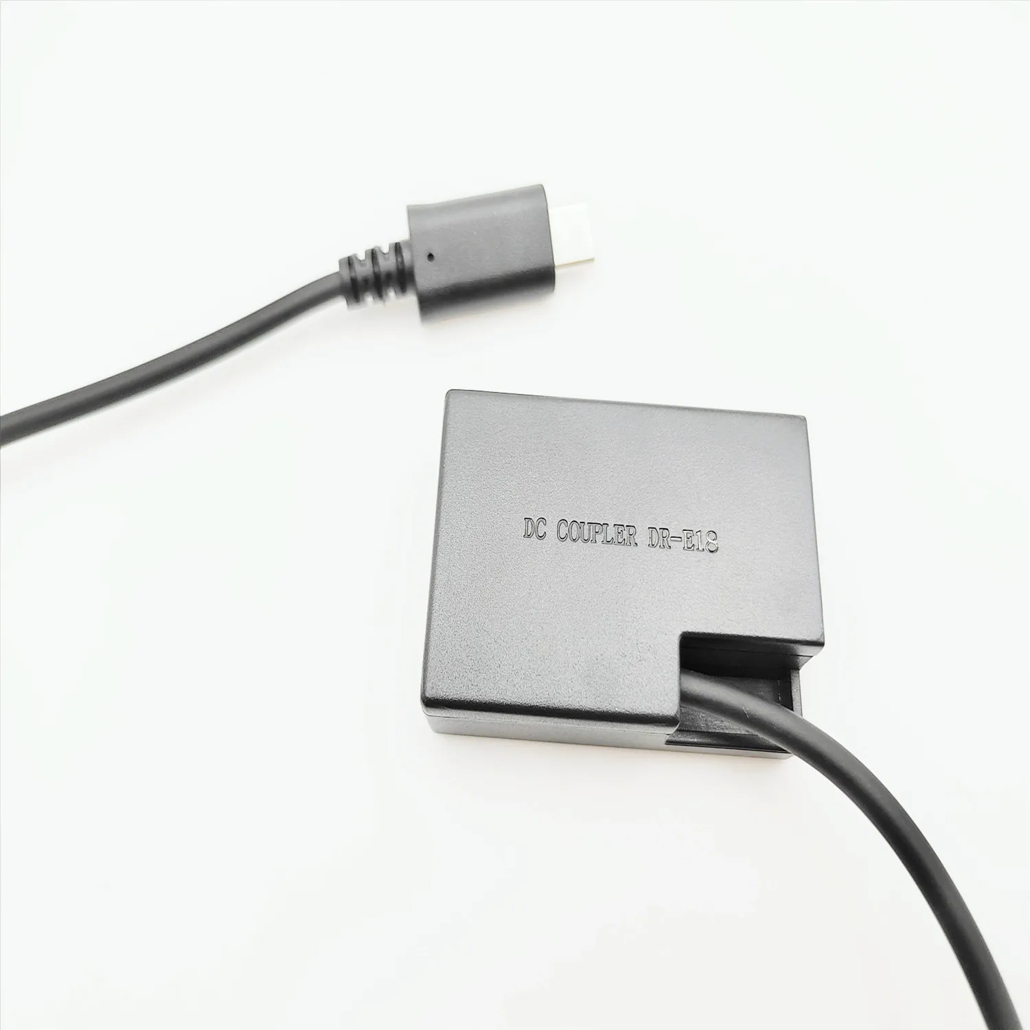 캐논 EOS R10 RP 200D 250D 750D 760D 77D 800D 850D 8000D 용 DR-E18 LP-E17 더미 배터리 DC AC 어댑터용 C타입 스프링 케이블