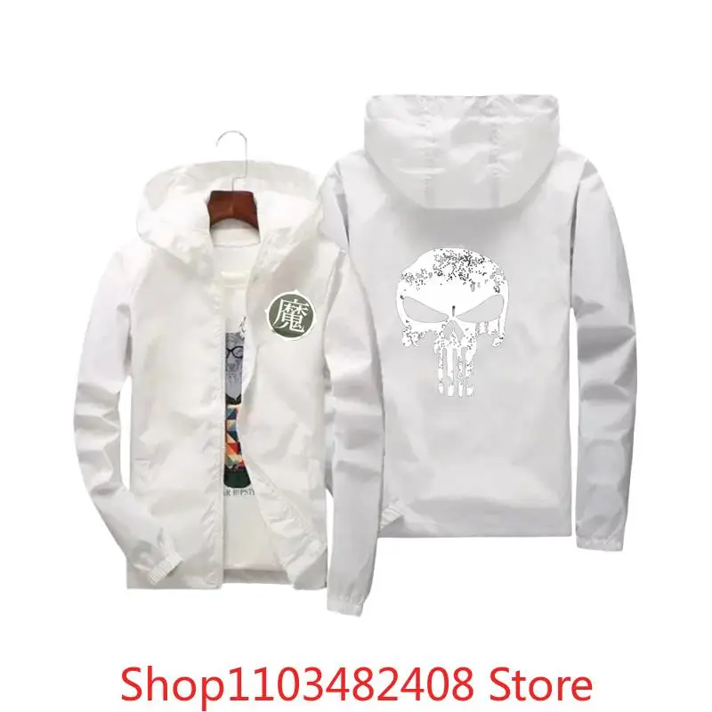 Primavera e autunno 2024 Streetwear top uomo cerniera Parka con cappuccio giacca da campeggio all\'aperto giacca impermeabile da sole stile sportivo