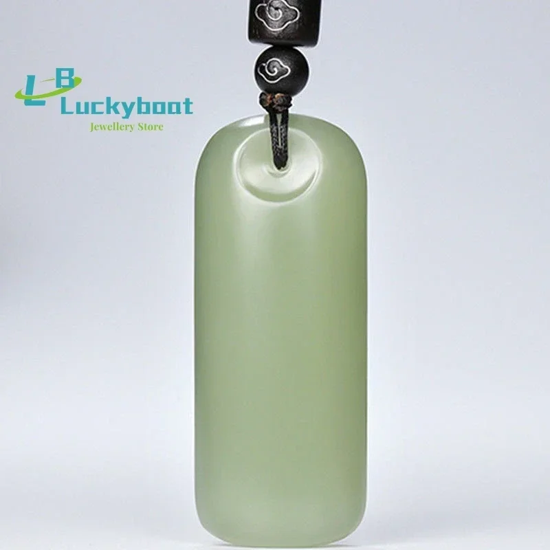 Hetian Jade Safe And Sound Brand Sapphire Pendant Men And Women Couple Pendant Jade Brand Jade Pendant Necklace
