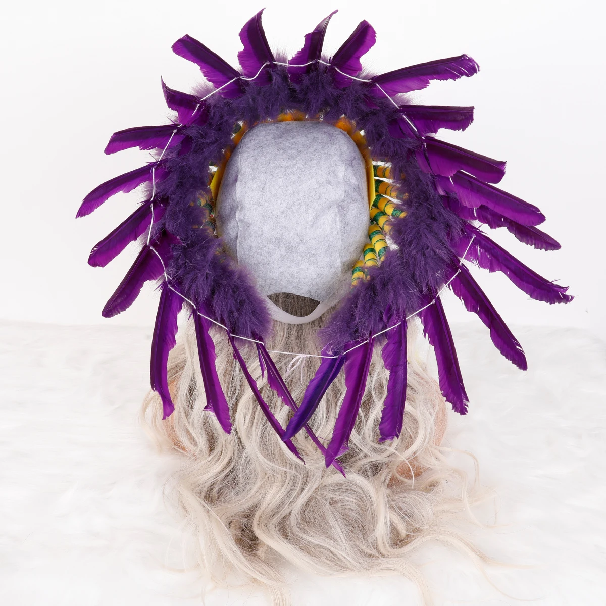 Головной убор с перьями в богемном стиле Y2K, повязка на голову для выступления на сцене, аксессуары для фотосъемки и подиума