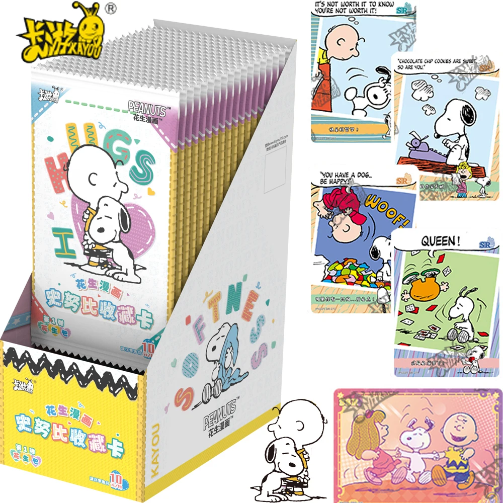 

KAYOU Comic Peanuts Snoopy Cards Classic American Cartoon Characters Cute Puppy SSR UR LR Collection Card Children Favorite Gift