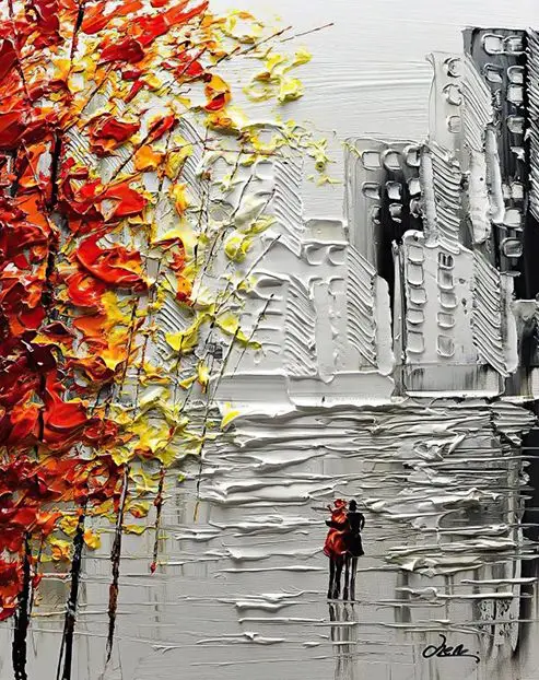 GATYZTORY 60 x 120 cm Malen nach Zahlen, Straßenlandschaft, Bild nach Zahlen, große Acrylfarbe auf Leinwand, Heimdekoration