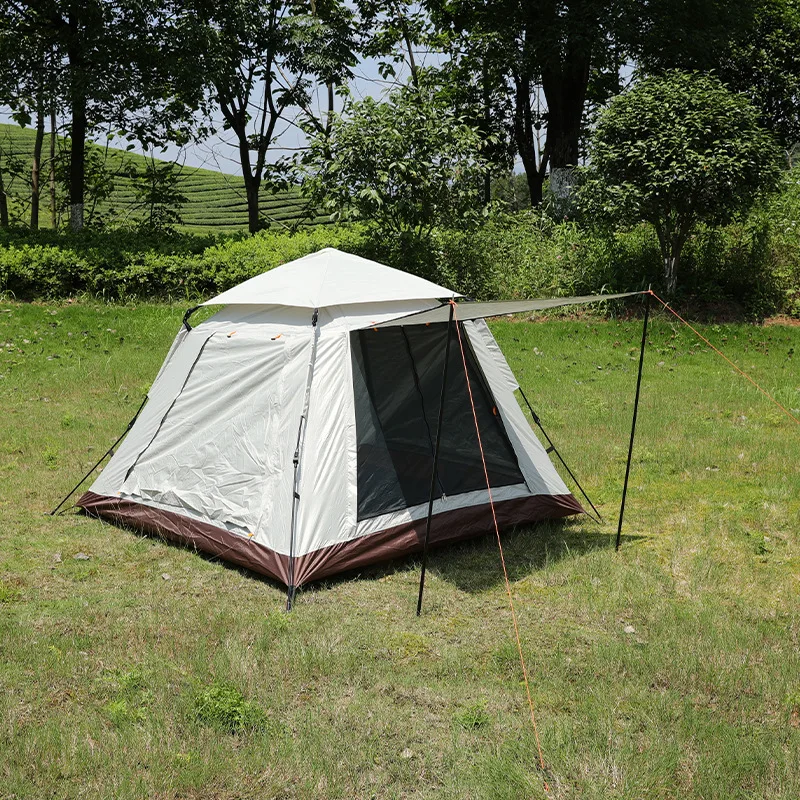 Imagem -02 - Tenda Dobrável Portátil para Acampamento ao ar Livre Espessado Frio e Quente Proteção contra Sol e Chuva Totalmente Automático Tenda para Duas Pessoas