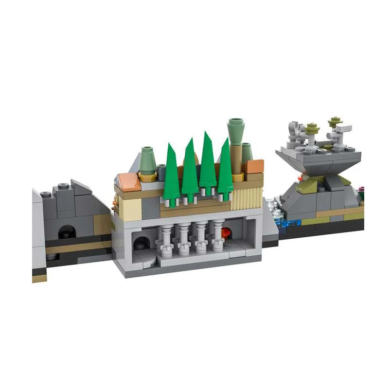 Filme marcos arquitetura skyline modelo montagem pequenas partículas blocos de construção brinquedos educativos tijolos lembranças das crianças