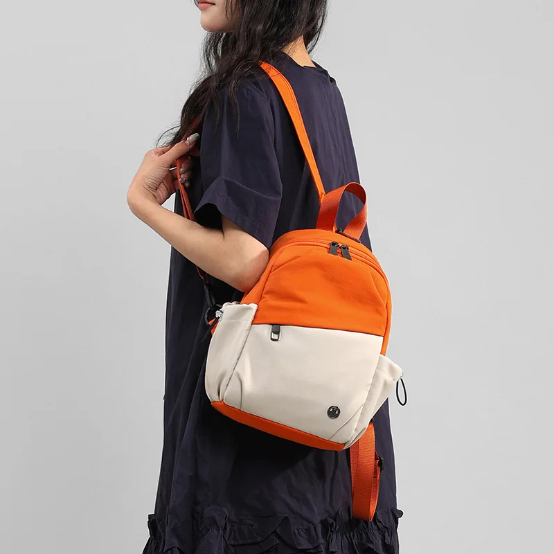 Multi-layer Backpack New Contrasting Color Shoulder Women's Bag Fashion Leisure Travel Lightweight Backpack