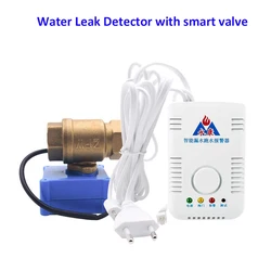 WZ803 220V Water Leak Sensor with Sensitive Water Sensor and Motorized Ball Valve DN15 (1/2 inch) Protection Against Water Leaks