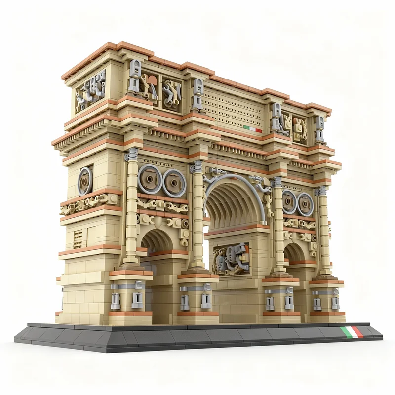 

3101 деталь MOC Архитектурная модель Арка Константина, строительные блоки, конструктор, рождественский подарок, творческая идея, развивающая игрушка
